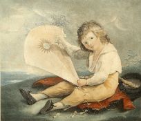 J BARNEY (1753-1832) A BOY WITH A KITE