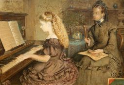 JOHN RANDALL (EXH. 1864-1874) THE PIANO PLAYER, ELIZABETH AND ELLEN RANDALL