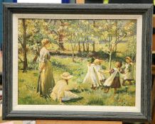 PHILIP J SMITH (EXH. 1912-1932) GIRLS DANCING IN AN ORCHARD