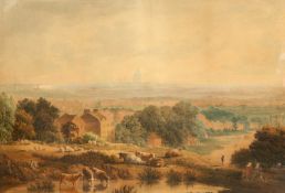 FRANCIS NICHOLSON (1753-1844) VIEW OF LONDON FROM GREENWICH PARK
