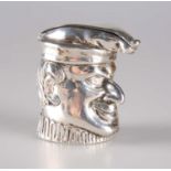 A NOVELTY GERMAN SILVER 'MR PUNCH' BOX, POSSIBLY A VESTA CASE