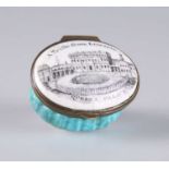 A BILSTON ENAMEL PATCH BOX, CIRCA 1780