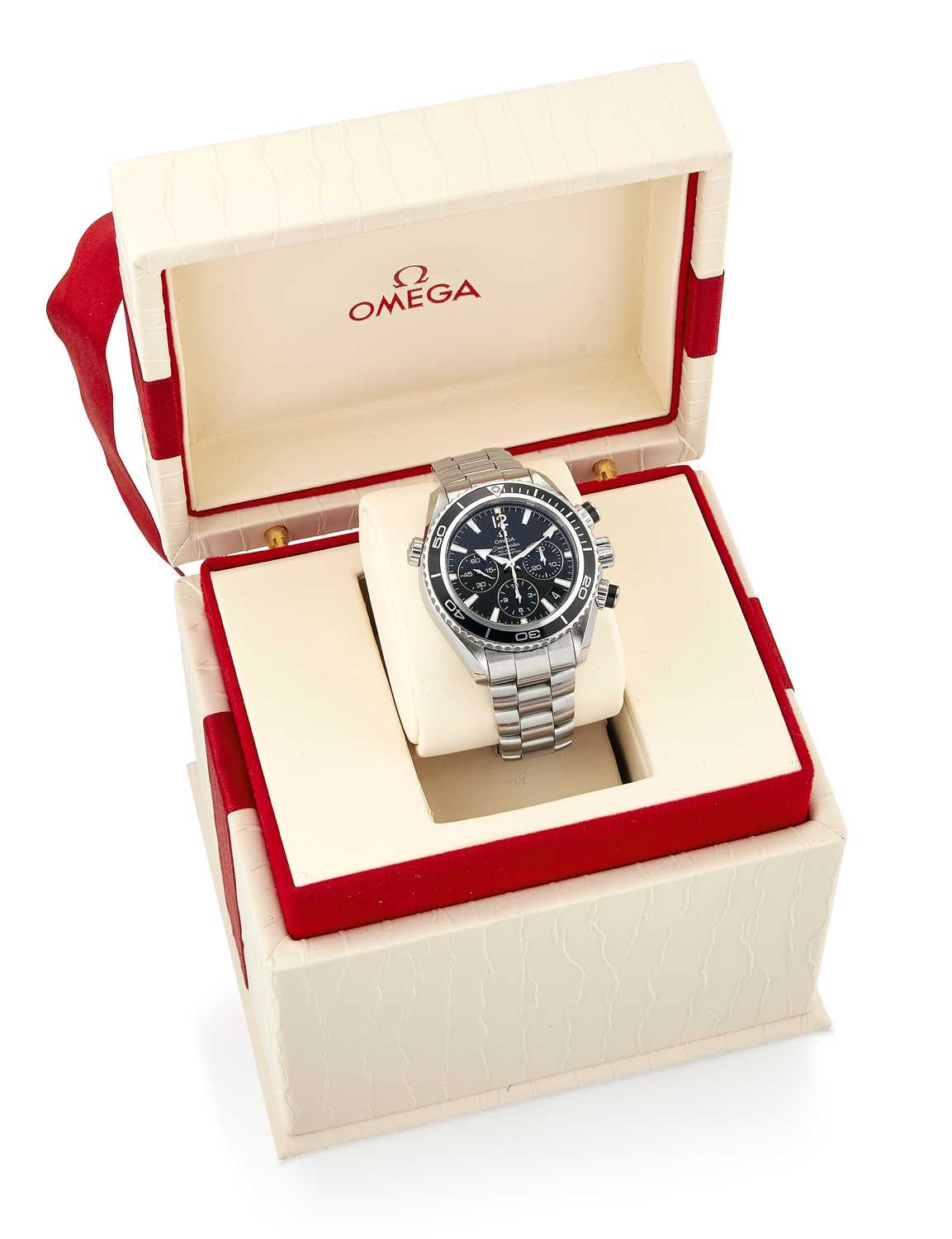 AN OMEGA STEEL 38MM PLANET OCEAN CHRONOGRAPH WATCH - Image 2 of 5