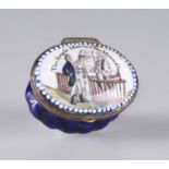 A BILSTON ENAMEL PATCH BOX, CIRCA 1815-20