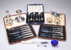 A MIXED GROUP OF SILVER ITEMS, VICTORIAN AND LATER