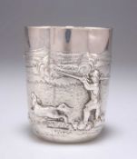 A GEORGE III SILVER BEAKER