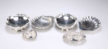 A COLLECTION OF SILVER DISHES, VICTORIAN AND LATER