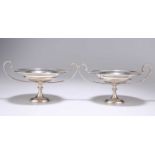 A PAIR OF EDWARDIAN SILVER COMPOTES