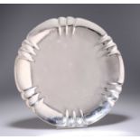 AN ART DECO SILVER TABLE DISH