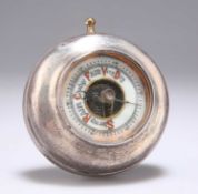 AN EARLY 20TH CENTURY SILVER-MOUNTED BAROMETER