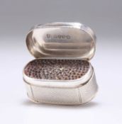 A GEORGE III ENGINE-TURNED SILVER NUTMEG GRATER