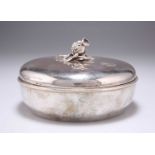 A 20TH CENTURY FRENCH SILVER BOWL AND COVER