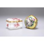 TWO FRENCH GILT METAL-MOUNTED PORCELAIN BOXES