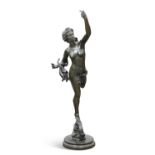 AFTER GIAMBOLOGNA, A LARGE BRONZE FIGURE OF FORTUNA, 19TH CENTURY