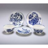A COLLECTION OF WORCESTER BLUE AND WHITE PORCELAIN