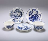 A COLLECTION OF WORCESTER BLUE AND WHITE PORCELAIN