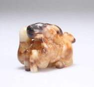 A CHINESE CARVED JADE GROUP