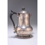 A GEORGE V SILVER HOT WATER JUG