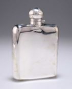 A LATE VICTORIAN SILVER SPIRIT FLASK