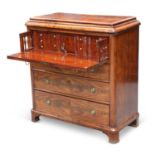 A 19TH CENTURY CONTINENTAL MAHOGANY BUTLER'S CHEST