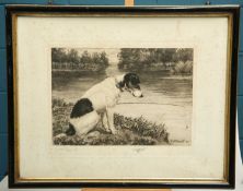 AFTER JAMES YATES CARRINGTON (1857-1892) A PAIR OF SIGNED PRINTS OF TERRIERS
