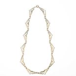 A 9 CARAT GOLD FANCY LINK NECKLACE