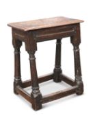 A LATE 17TH CENTURY OAK JOINT STOOL