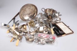 A MIXED GROUP OF SILVER-PLATED ITEMS