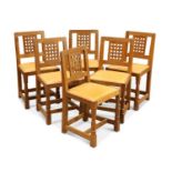 ROBERT THOMPSON OF KILBURN, A SET OF SIX MOUSEMAN OAK DINING CHAIRS