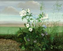 AUDREY JOHNSON (B 1918) FLOWERS IN A GARDEN