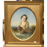 AUGUSTUS JULES BOUVIER (1827-1881) PORTRAIT OF A GIRL
