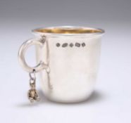 AN ELIZABETH II SILVER CHRISTENING MUG