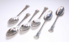 A SET OF SIX GEORGE III SILVER TABLESPOONS