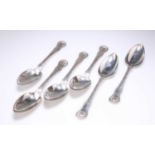 A SET OF SIX GEORGE III SILVER TABLESPOONS