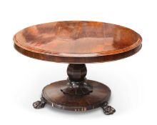 A 19TH CENTURY ROSEWOOD TILT-TOP BREAKFAST TABLE