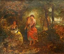 AUGUSTUS JULES BOUVIER (1827-1881) GIRLS IN A WOOD