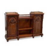 A SCOTTISH MAHOGANY BOOKCASE CABINET, BY F & J SMITH, GLASGOW, MID-19TH CENTURY