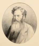 19TH CENTURY ENGLISH SCHOOL PORTRAIT OF A MAN, POSSIBLY WILLIAM MORRIS