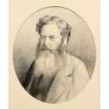 19TH CENTURY ENGLISH SCHOOL PORTRAIT OF A MAN, POSSIBLY WILLIAM MORRIS