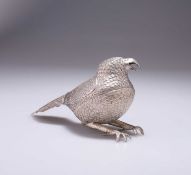 A SOUTH AMERICAN SILVER BOX IN THE FORM OF A BIRD