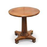 A REGENCY MAHOGANY TILT-TOP CENTRE TABLE