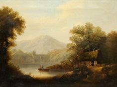 EARLY 19TH CENTURY ENGLISH SCHOOL COTTAGE BY A LAKE