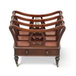 AN EARLY 19TH CENTURY MAHOGANY CANTERBURY