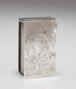 A VICTORIAN AESTHETIC SILVER VESTA CASE