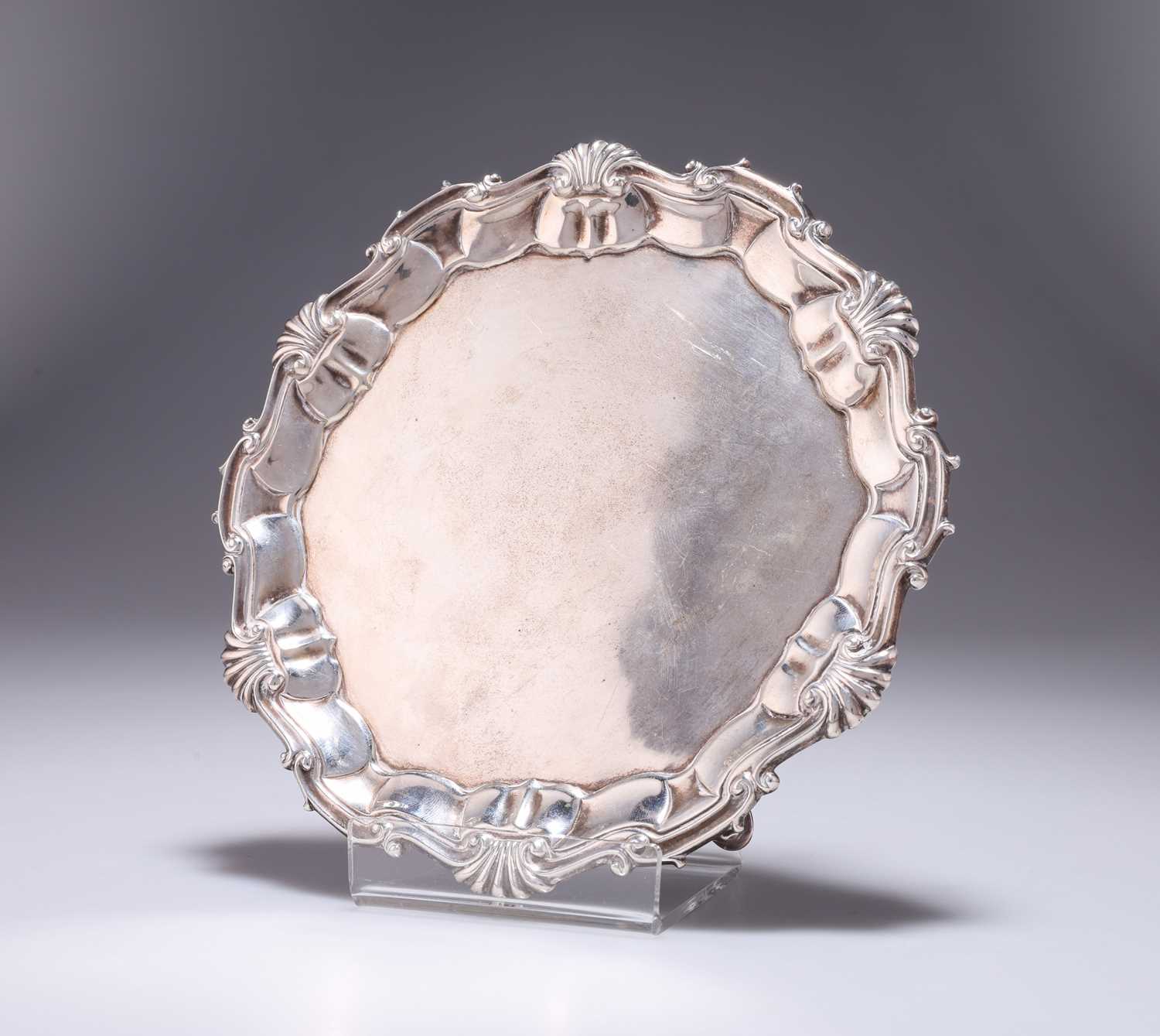 A GEORGE II SILVER WAITER