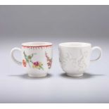 TWO BOW PORCELAIN COFFEE CUPS