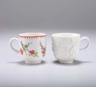 TWO BOW PORCELAIN COFFEE CUPS