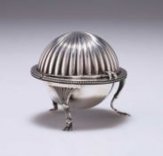 AN EDWARDIAN SILVER INKWELL