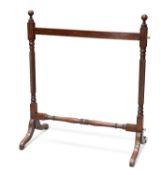 A 19TH CENTURY MAHOGANY CAMPAIGN RACK OR STAND