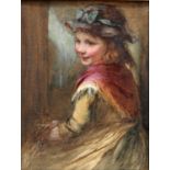 EMILY FARMER (1826-1905) PORTRAIT OF A YOUNG GIRL
